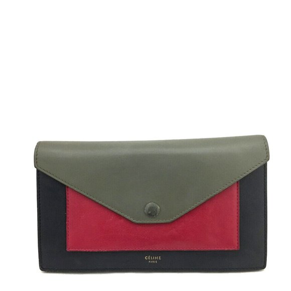 CELINE Logo Multicolor Long Bifold Wallet /4M0141 - Picture 1 of 8